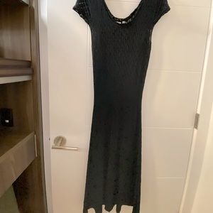 Black black knit dress